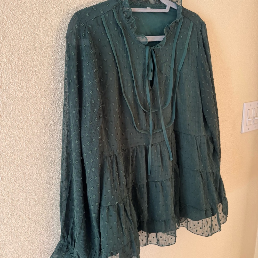 Emerald Green prairie Women's Top - Picture 6 of 8